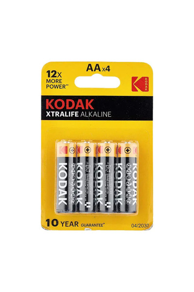 Kodak بطاريات إكسترا لايف القلوية AA 1.5 فولت - 4 قطع