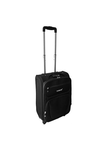 OEM Valiză din material textil cu 4 roți, neagră, mică, 50x37x25 cm, TRC24