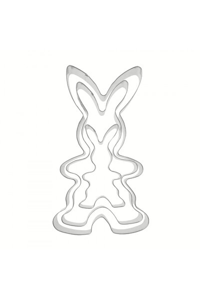 Dr. Oetker Set de 3 forme pentru tort cu iepuri Dr.Oetker 1876, 3 dimensiuni, oțel inoxidabil, argintiu