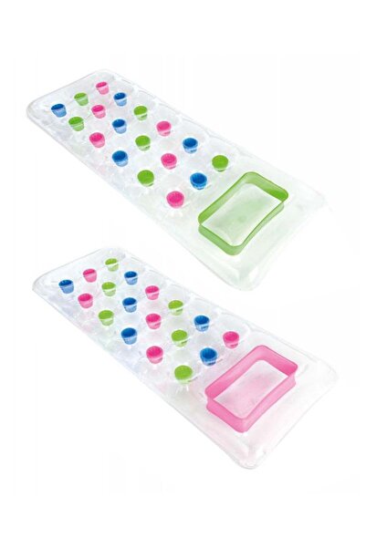 Intex 18-Pocket Inflatable Pool Float Mat with Square Window - Multicolor