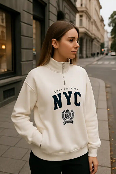 cemo Nyc Printed Sweat with Front Zipper