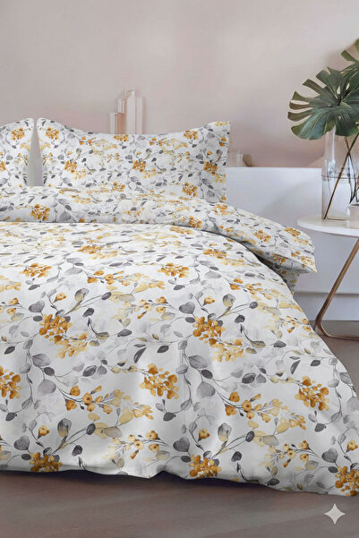 FAVORA Bella Double 100% Cotton Duvet Cover Set - Gray