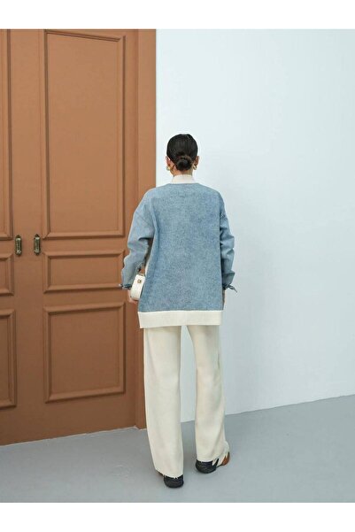 HSNGIYIM Kot detay triko hırka