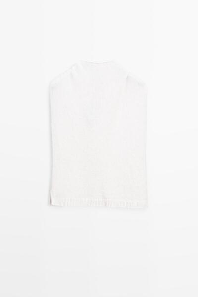 Massimo Dutti Kapüşonlu alpaka karışımlı bebek önlüğü