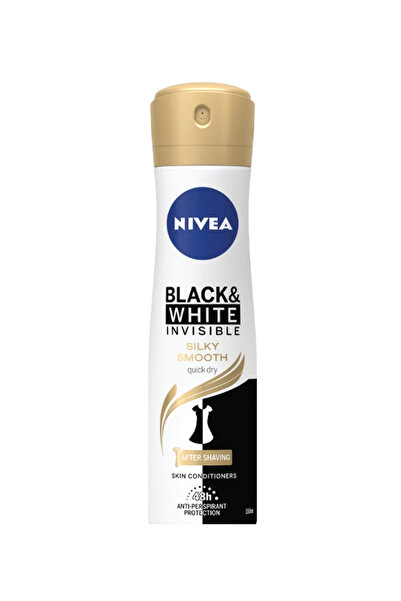 NIVEA Invisible Spray Deodorant For Black And White Silky Smooth, 150 ml