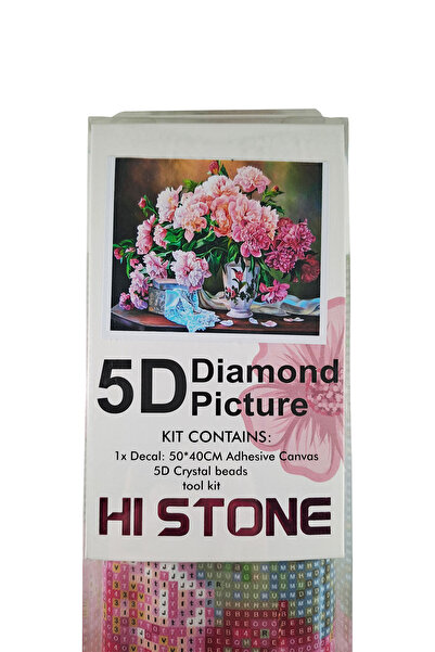 histone مجموعة أدوات تطريز الأحجار الكريمة الماسية 5D مقاس 40 × 50 سم بنمط ال...