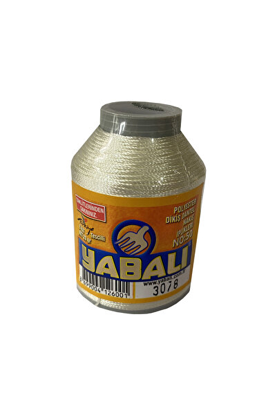 Yabalı Polyester Dikiş Dantel Nakış İpi 3078 Koyu Krem 20 Gram 6 Kat No: 50