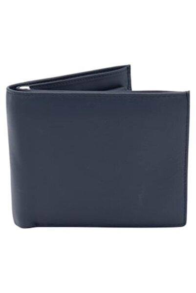 HASSION - Men's genuine leather wallet, model 623, navy