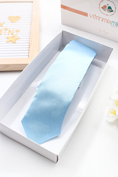 VİTRİNMİXMİNİ Baby Blue Adjustable Boy's Tie - Boxed
