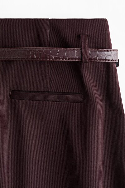 H&M Kemerli Gabardin Pantolon