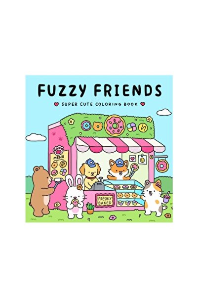 Rotixfy Carte de colorat, Prieteni pufoși, Copertă cartonată, Desene amuzante...