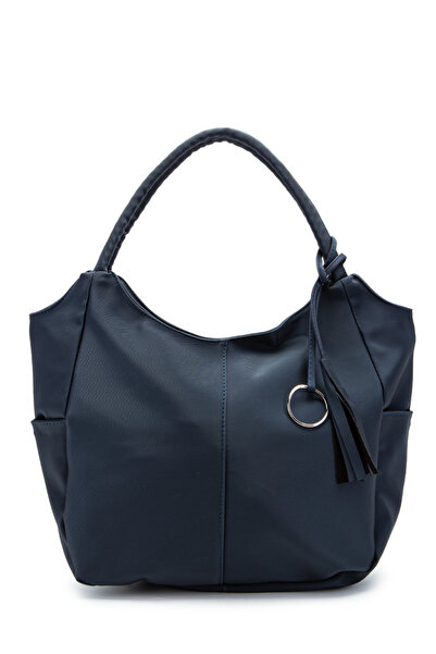 minebag Tassel Charm Detailed Parachute Fabric Eric Shoulder Bag Navy Blue