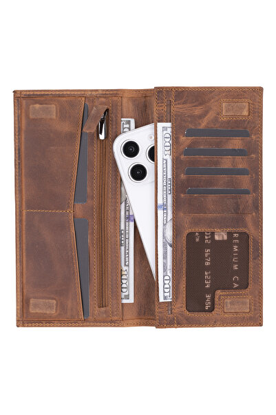 Lev Leather Genuine Leather Wallet for Women and Men – Detachable Card Holder...