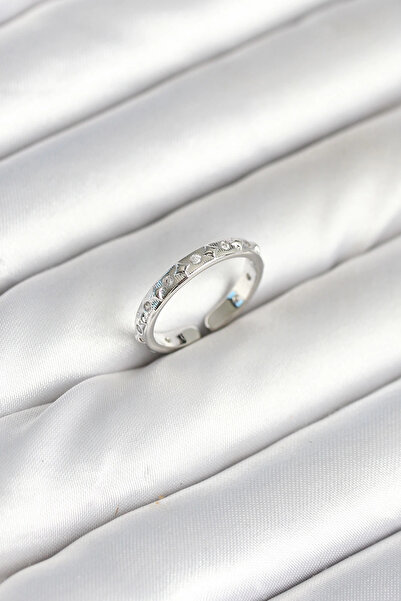 Belle Fusion خاتم نسائي من حجر الزركون باللون الفضي النحاسي من BFS