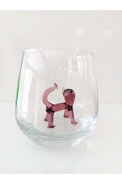 ADAMODART Purple Balloon Cat Glass Figured Water Cup