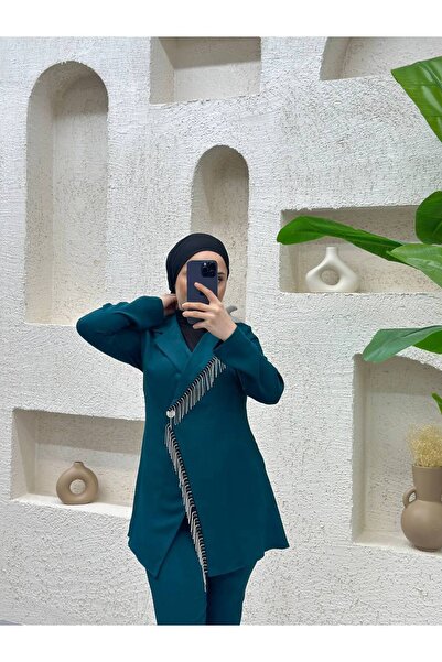 NHMODA Stone Hanging Double Hijab Set