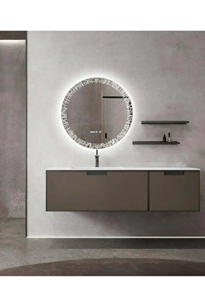 Smack Oglindă LED și tactilă, cu funcție de dezaburire și ceas, 3 tipuri de l...