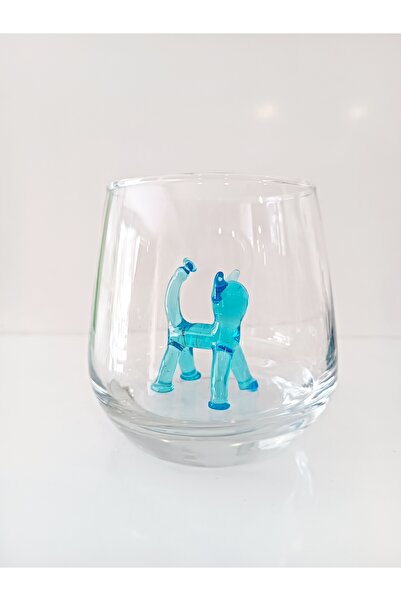ADAMODART Blue Balloon Cat Glass Figured Water Cup