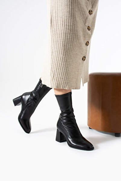 Bufu Kadın Siyah Bot, Rahat Tabanlı, Günlük Kullanım, Kışlık Bot, KışlıkStreç Bot