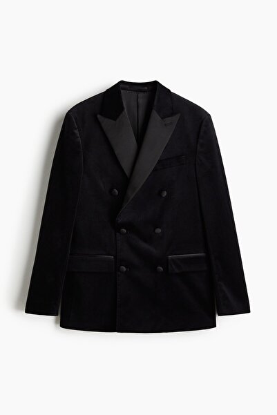H&M Kruvaze Kadife Ceket Regular Fit