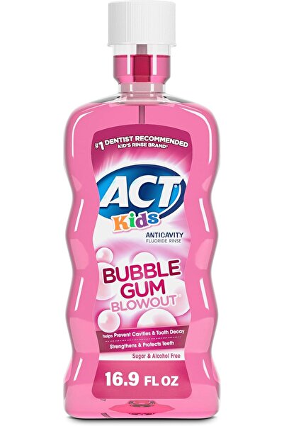 Act غسول فم للأطفال مضاد للتسوس بالفلورايد، بنكهة العلكة الحمراء، 470 مل