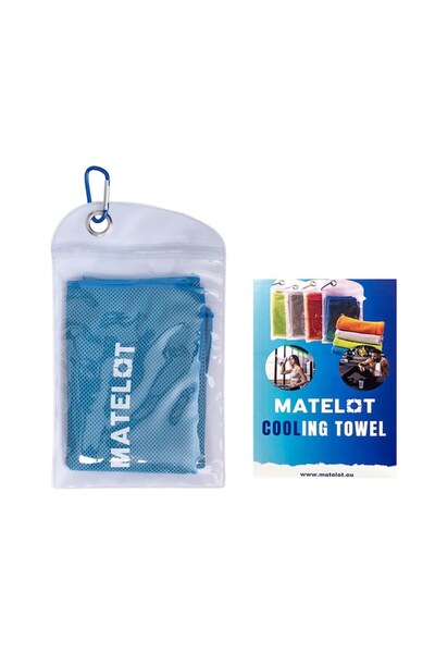 MATELOT Cooling Microfiber Towel with Sealed Case, Blue, 50x120 cm