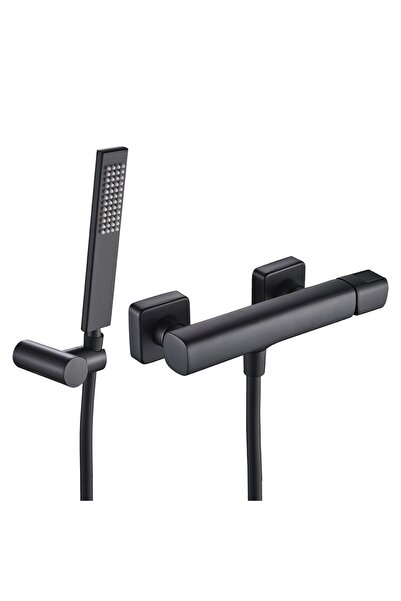 Other Baterie duș LAVEO Tores cu montare pe perete și set de duș, neagră