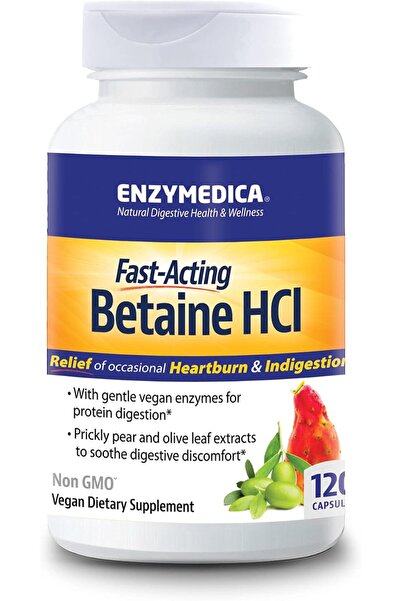 Enzymedica تركيبة البيتاين لتخفيف عسر الهضم بسرعة