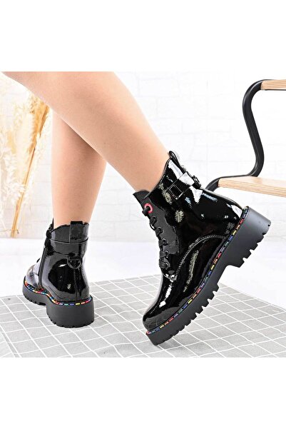 Tmall Women's boots, Made of -leather with fur interior, GD1113, Black