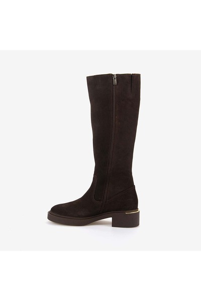 Rouge Hakiki Deri Kadın Kahverengi Süet Çizme 51426
