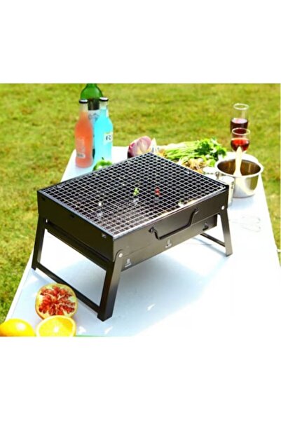 K KATHODE Grătar de camping cu cărbune, portabil, 35 x 22 x 19,5 cm,