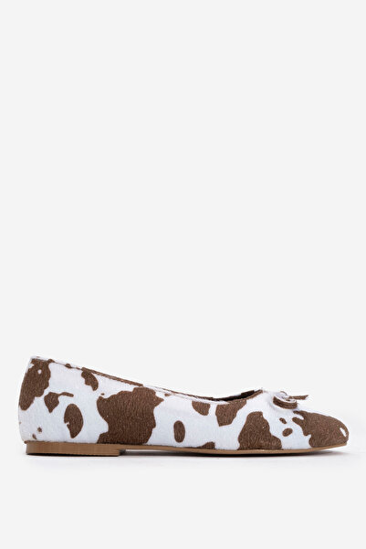 Dericlub Women's Patterned Bowknot Casual Ballet Flats Zy 8217