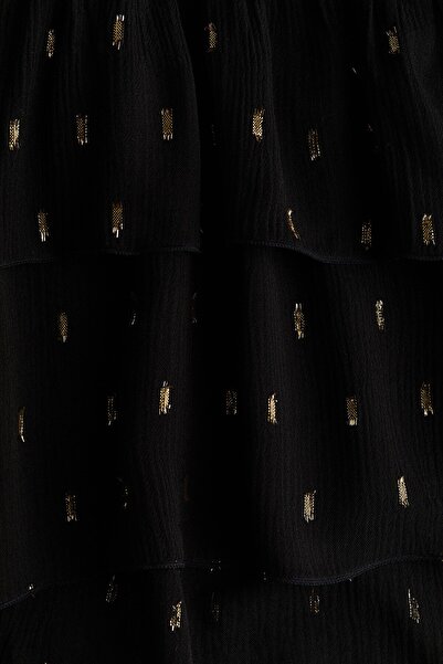 H&M Fırfırlı ve Büzgü Detaylı Elbise