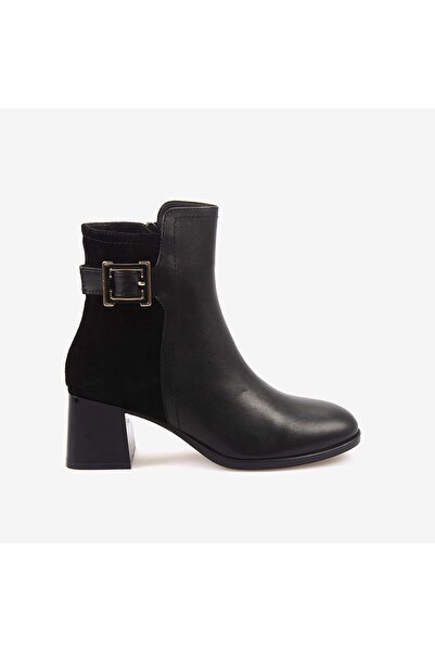 KEMAL TANCA Genuine Leather & Suede Women's Heeled Boots 24577