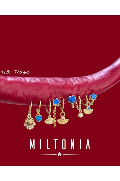 Miltonia Opal Taşlı 925s Tragus Gümüş Küpe