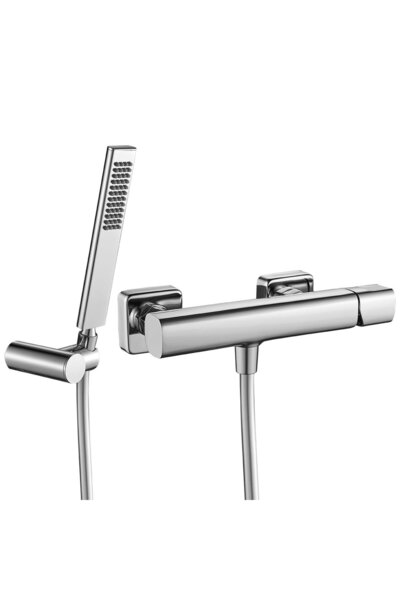 Other Baterie de duș LAVEO Tores cromată, montată pe perete, cu set de duș