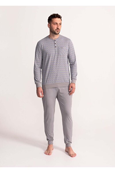 Soft&Seven by SOFIAMAN Men cotton pyjamas with button placket Filip