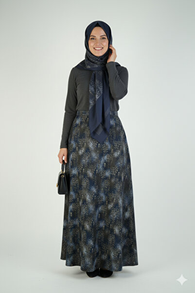 Oppland Women's Mother Bell Skirt Soft Textured No Show through Effortless Patterned Flowy Full Fit