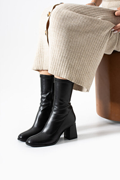 Bufu Kadın Siyah Bot, Rahat Tabanlı, Günlük Kullanım, Kışlık Bot, KışlıkStreç Bot