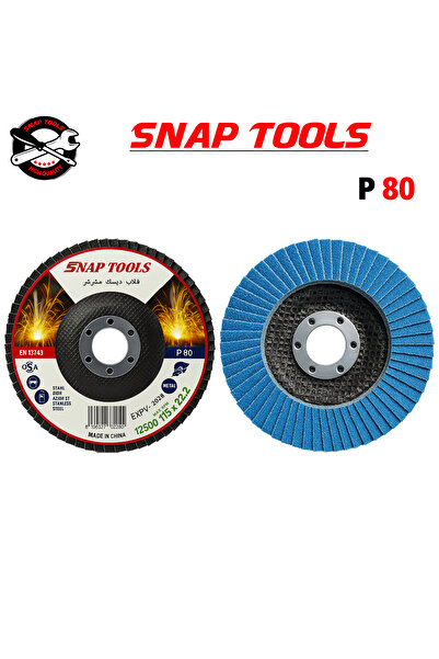 SNAP TOOLS Blue 4.5" Flap Disk / P80 Single Piece