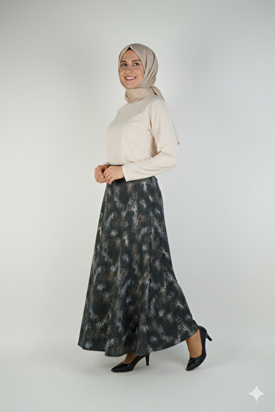 Oppland Women's Mother Bell Skirt Soft Textured No Show through Effortless Patterned Flowy Full Fit