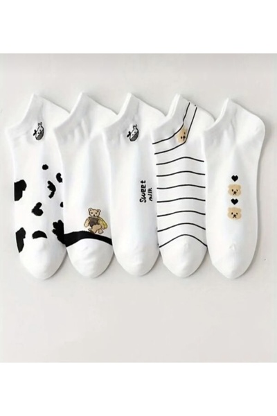 H&N 5 çift Ekonomik Paket Kadın Kısa Patik Çorap Set