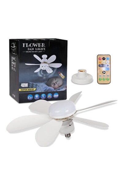 K KATHODE Ceiling fan with LED lamp, remote control, adjustable brightness, 52x20cm, R18-131