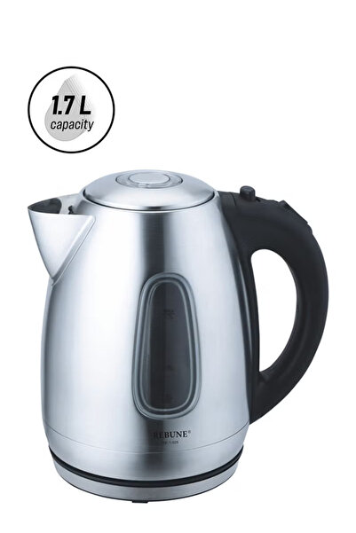 rebune Instant Heating Electric Kettle 1.7L Silver/Black
