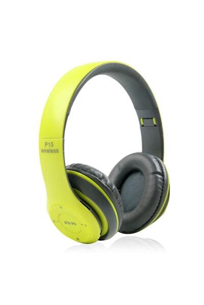OEMN Bluetooth Headphones with Microphone and Radio, P15 Green