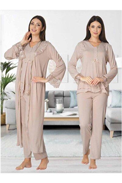 Lohusa Homewear Set de pijamale pentru maternitate, cu design special din nur...