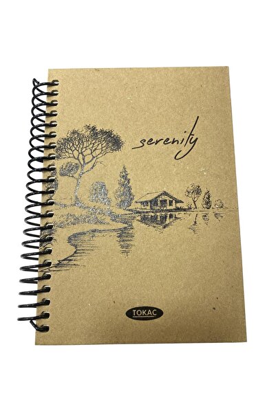 tüftürük Hard Cover Kraft Notebook A5 100 Sheets Lined Spiral Bound