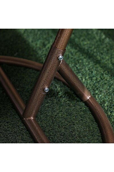 Danube Home Alfa 1-Seater Swing Chair - Green Outdoor Swing with Cushion, 1 Year Warranty, Durable Polyester