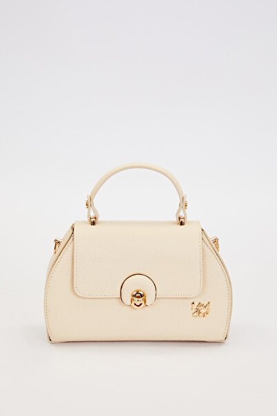 Levidor Cream Box Shaped Handbag