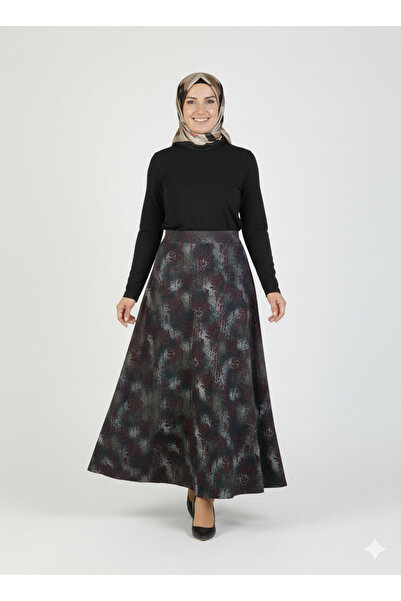Oppland Women's Mother Bell Skirt Soft Textured No Show through Effortless Patterned Flowy Full Fit